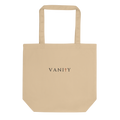Study III Carry — oyster eco tote, cross-T front print